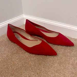 MM LaFleur Rowan flats - red suede - size 39 / 8.5 - new!